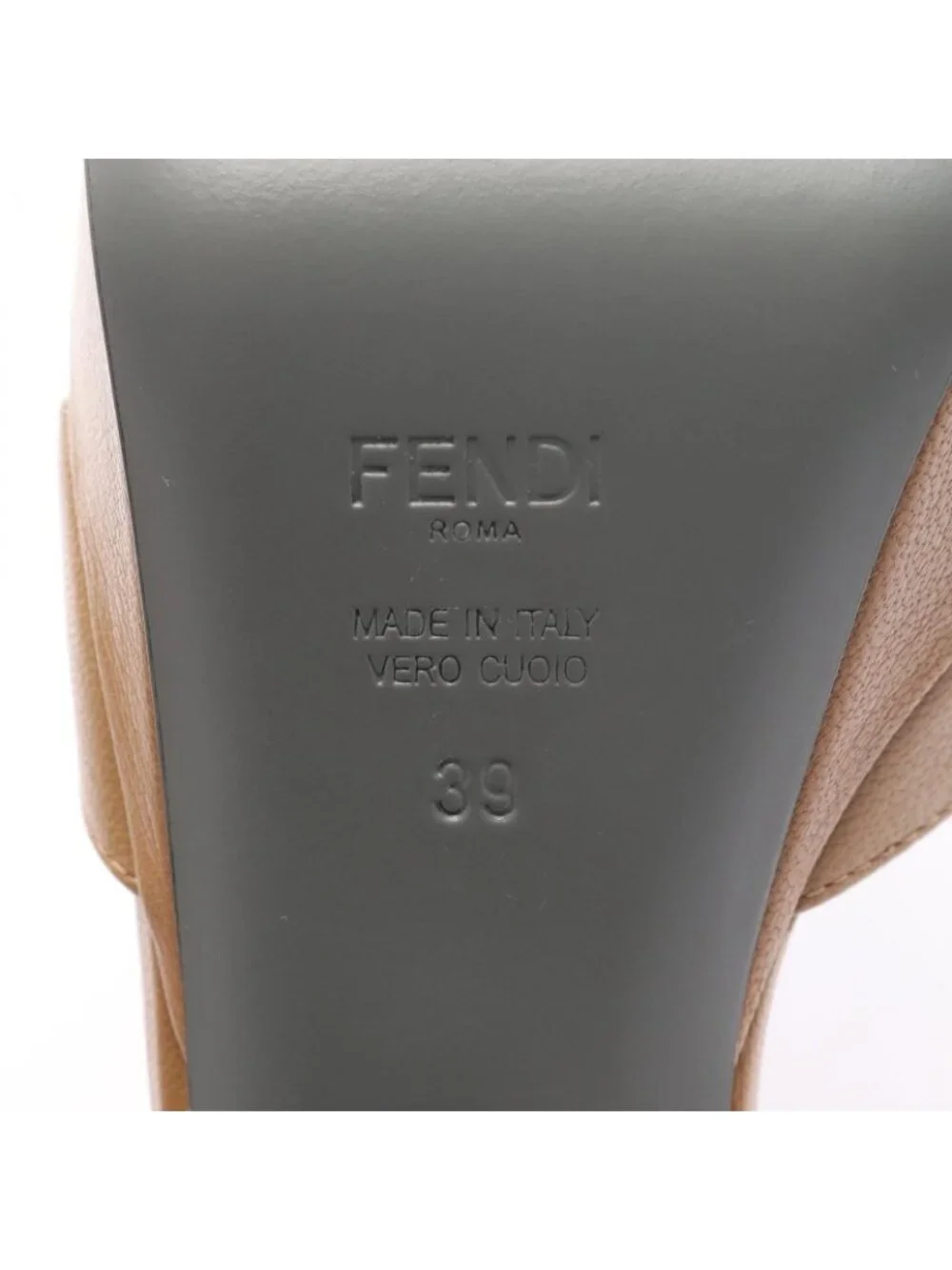 Fendi Sandals Platform Brown Leather